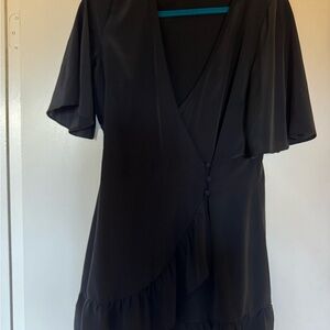 Elegant Black Wrap Dress